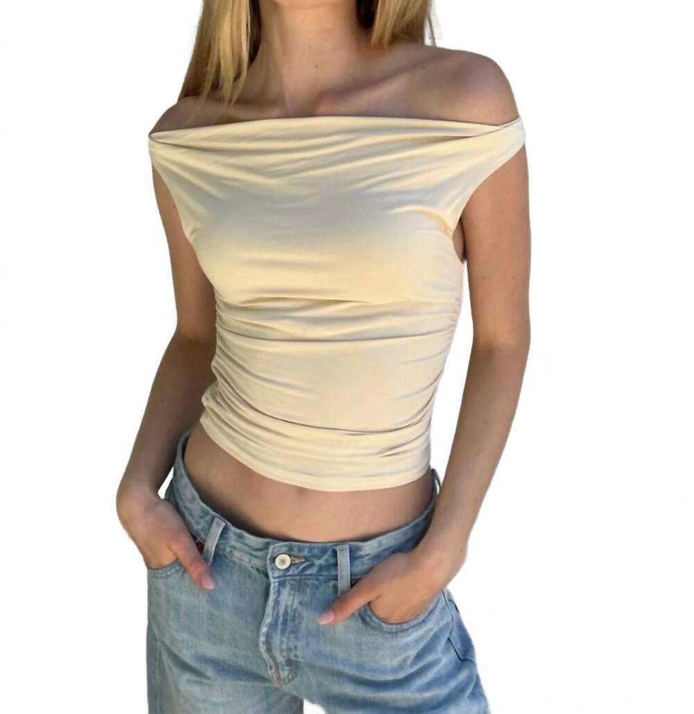 NEW SUNDAY RITUAL women's angelica top in butter yellow